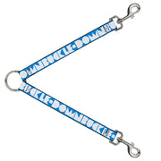 Dog Leash Splitter - BUCKLE-DOWN Shapes Turquoise/White