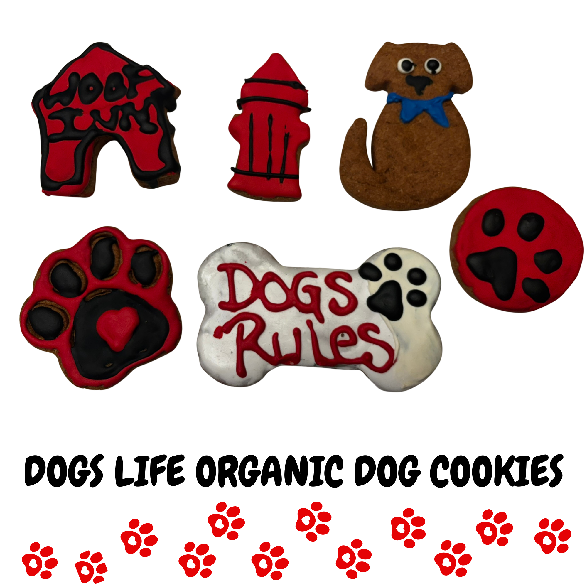 Dog Life Organic Dog Cookie Box Decorated Dog Treats