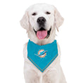 Load image into Gallery viewer, Miami Dolphins Tie-Around Dog Bandana
