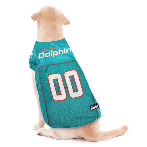 NFL Miami Dolphins Striped Mesh Dog Jersey