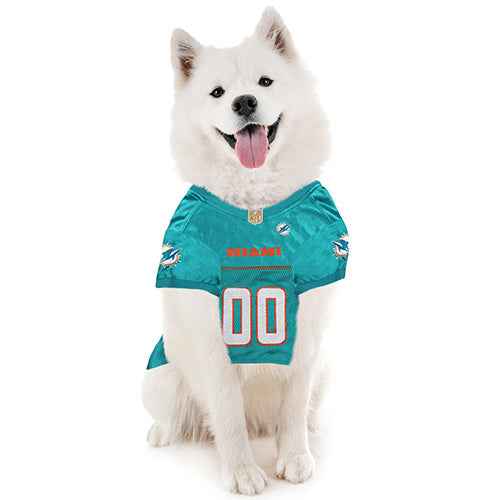 NFL Miami Dolphins Striped Mesh Dog Jersey