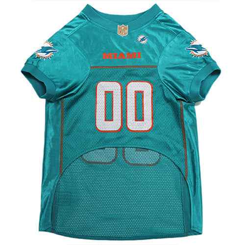 NFL Miami Dolphins Striped Mesh Dog Jersey