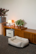 Load image into Gallery viewer, Bolster Beds Premium Chester & Lee | Furry Sleeper Dog Bed Beige
