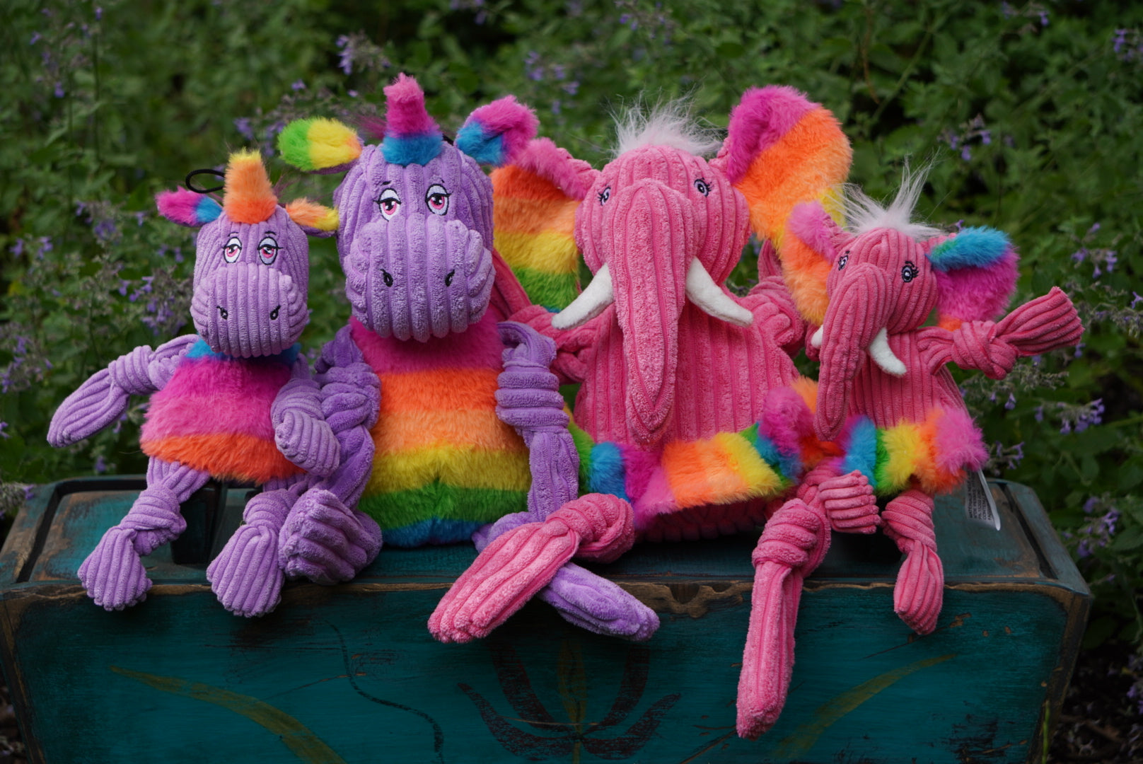 Rainbow Elephant Knottie® Plush Dog Toy - image 4