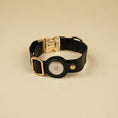 Load image into Gallery viewer, Stylish Leather AirTag Dog Collar - Black - Davie
