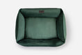 Load image into Gallery viewer, Bolster Beds Premium Chester & Lee | Classic Velvet Sleeper Dog Bed Green
