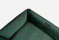 Load image into Gallery viewer, Bolster Beds Premium Chester & Lee | Classic Velvet Sleeper Dog Bed Green
