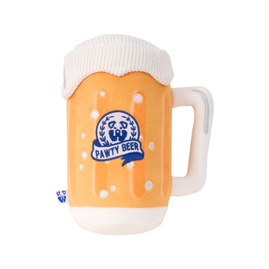 PAWTY BEER PLUSH DOG TOY 