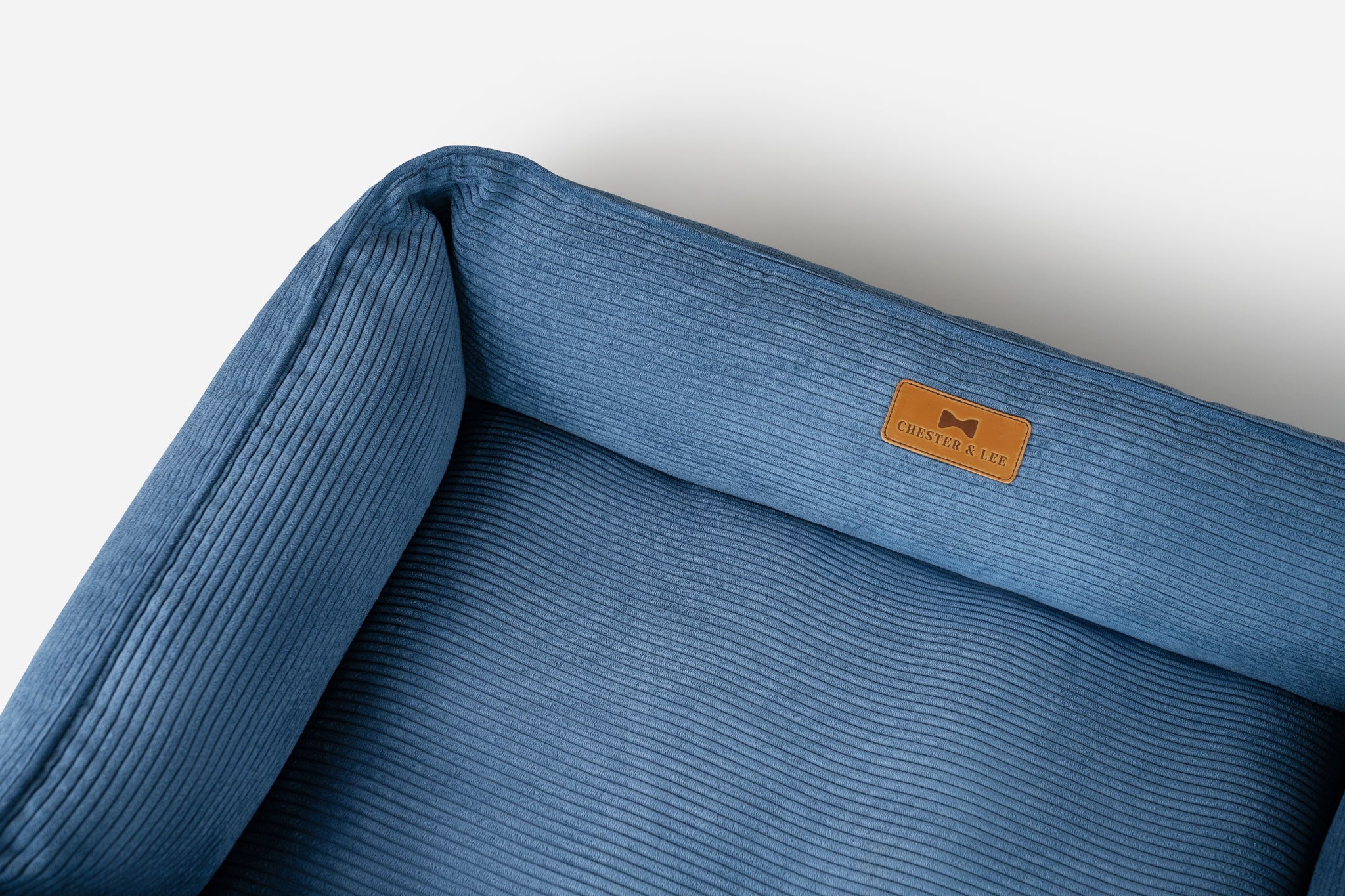 Chester & Lee | Fancy Corduroy Sleeper Dog Bed Blue - image 8