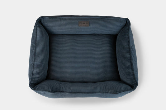 Bolster Beds Premium Chester & Lee | Fancy Corduroy Sleeper Dog Bed Graphite