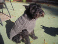 Load image into Gallery viewer, Gray Cable-Knit Dog Sweater
