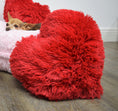 Load image into Gallery viewer, Red Shag Heart Pillow
