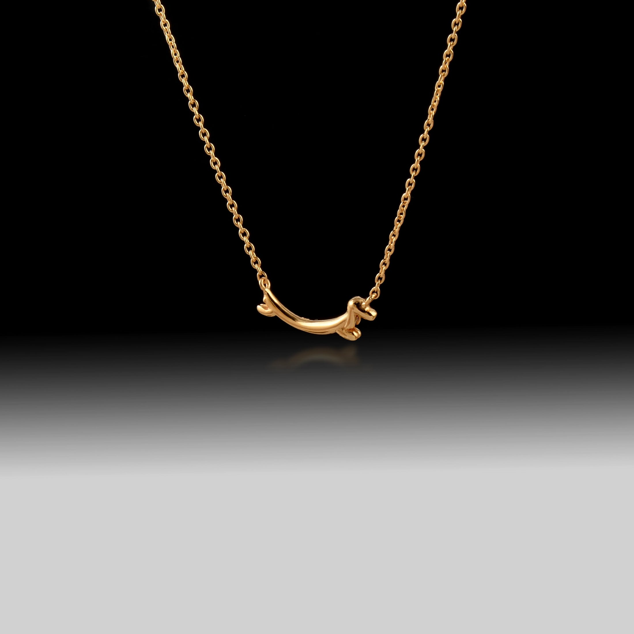 Dachshund Necklace- 925 Sterling Silver 18k Gold Plated