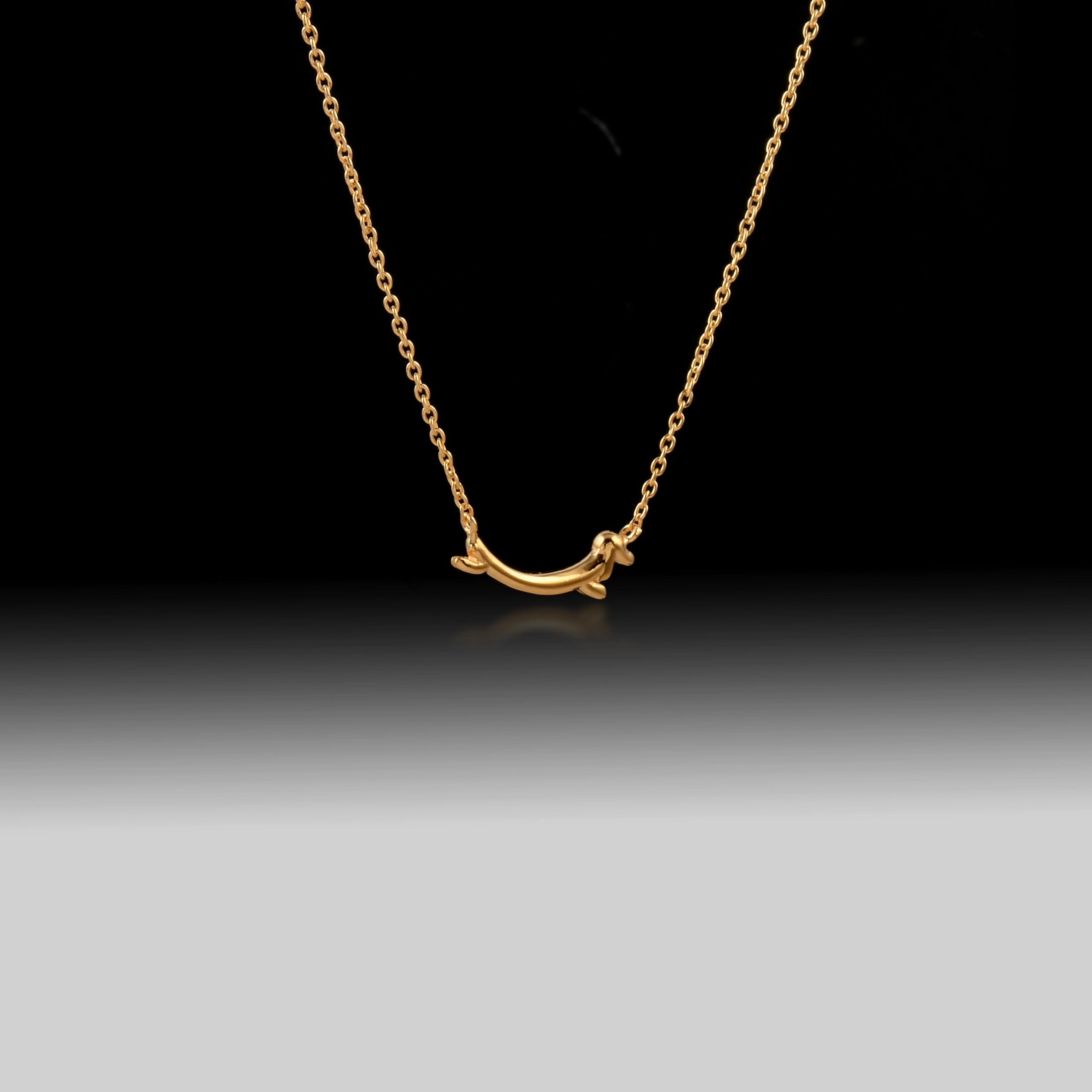 Dachshund Necklace- 925 Sterling Silver 18k Gold Plated