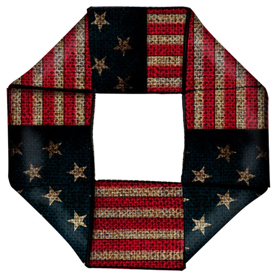 Dog Toy Squeaky Octagon Flyer - Vintage US Flag Stretch