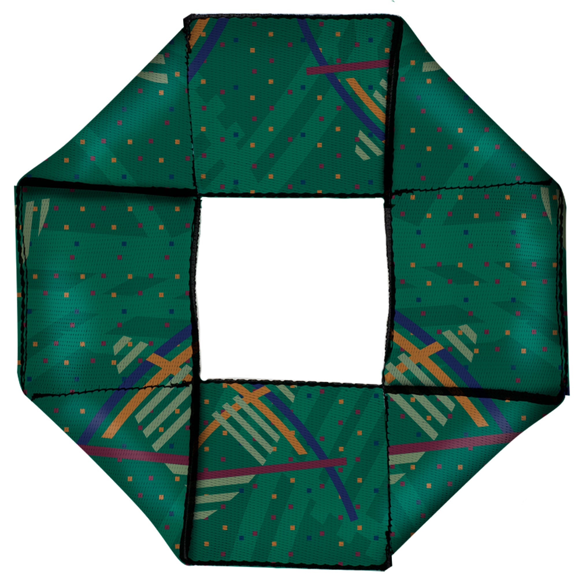 Dog Toy Squeaky Octagon Flyer - PDX Airport Carpet New