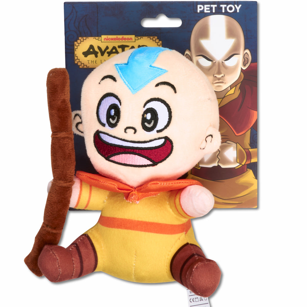 Dog Toy Squeaker Plush - Avatar the Last Airbender Avatar Aang Sitting Full Body Pose