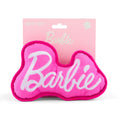 Load image into Gallery viewer, Dog Toy Squeaker Plush - Barbie Autograph Script Pink/White
