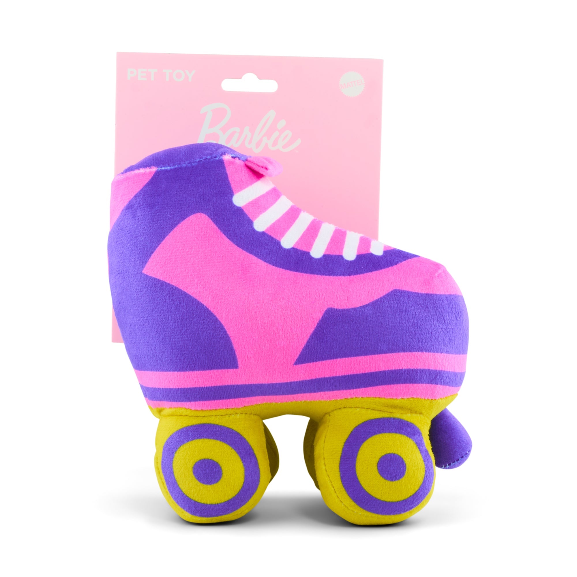 Dog Toy Squeaker Plush - Barbie Roller Skate Replica Pink/Blue
