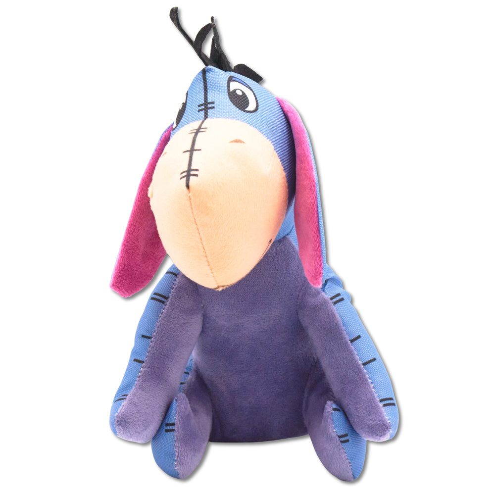 Dog Toy Ballistic Squeaker - Winnie the Pooh Eeyore Sitting Pose Blue