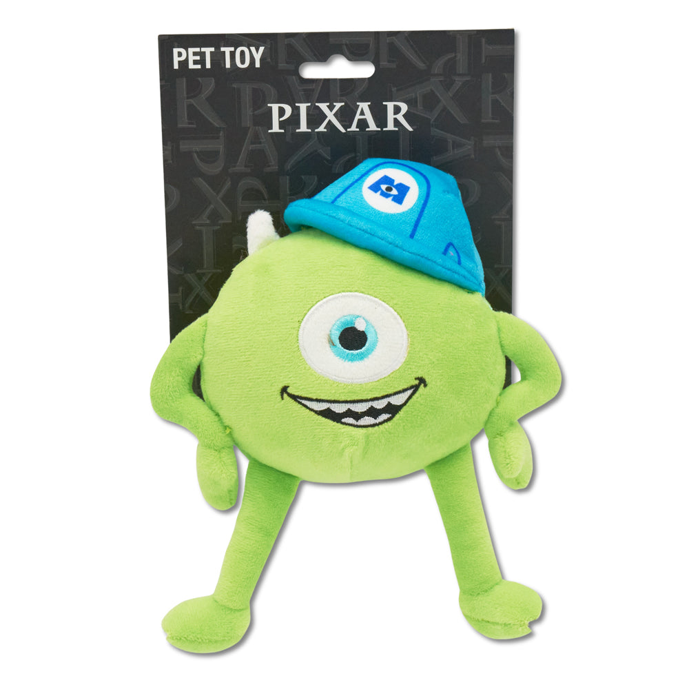 Dog Toy Squeaker Plush - Monsters, Inc. Mike Full Body Sitting Pose