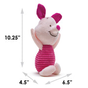 Dog Toy Squeaker Plush - Winnie the Pooh Piglet Arms Up Sitting Pose 