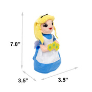 Dog Toy Squeaker Plush - Alice in Wonderland with Flowers Full Body Pose