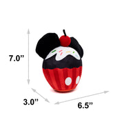 Dog Toy Squeaker Plush - Mickey Mouse Cupcake with Ears Red
