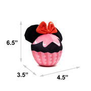 Dog Toy Squeaker Plush - Minnie Mouse Cupcake with Ears and Bow