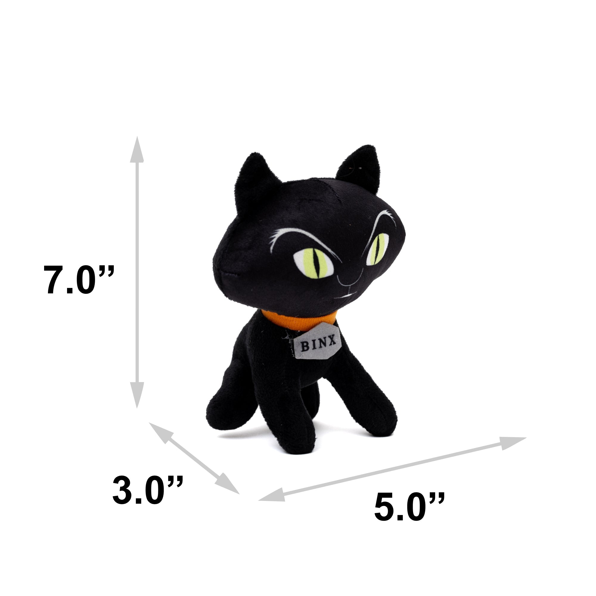 Dog Toy Squeaker Plush - Hocus Pocus Binx Cat Sitting Pose