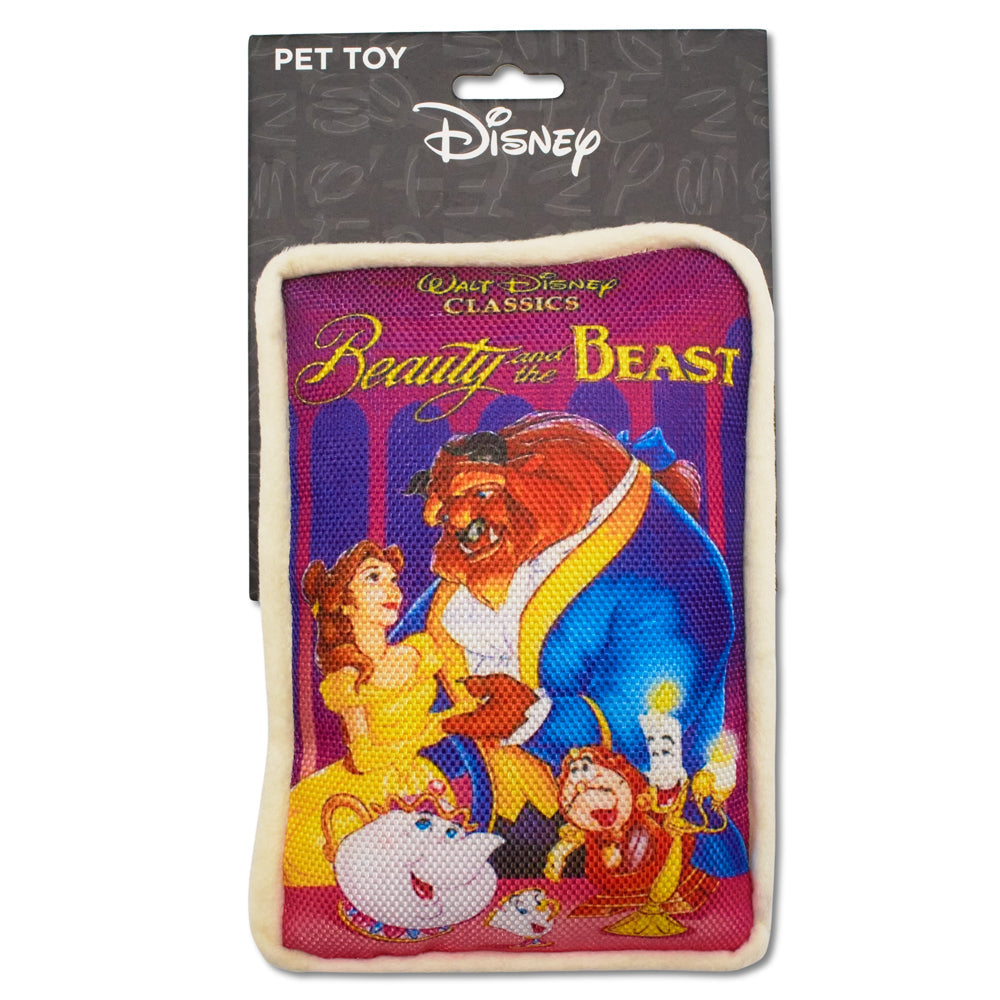 Dog Toy Squeaker Plush - Disney Beauty and the Beast VHS Tape Replica