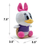 Dog Toy Squeaker Plush with Rope - Disney Daisy Duck Chibi Sitting Pose 