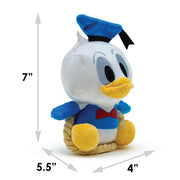 Dog Toy Squeaker Plush with Rope - Disney Donald Duck Chibi Sitting Pose 