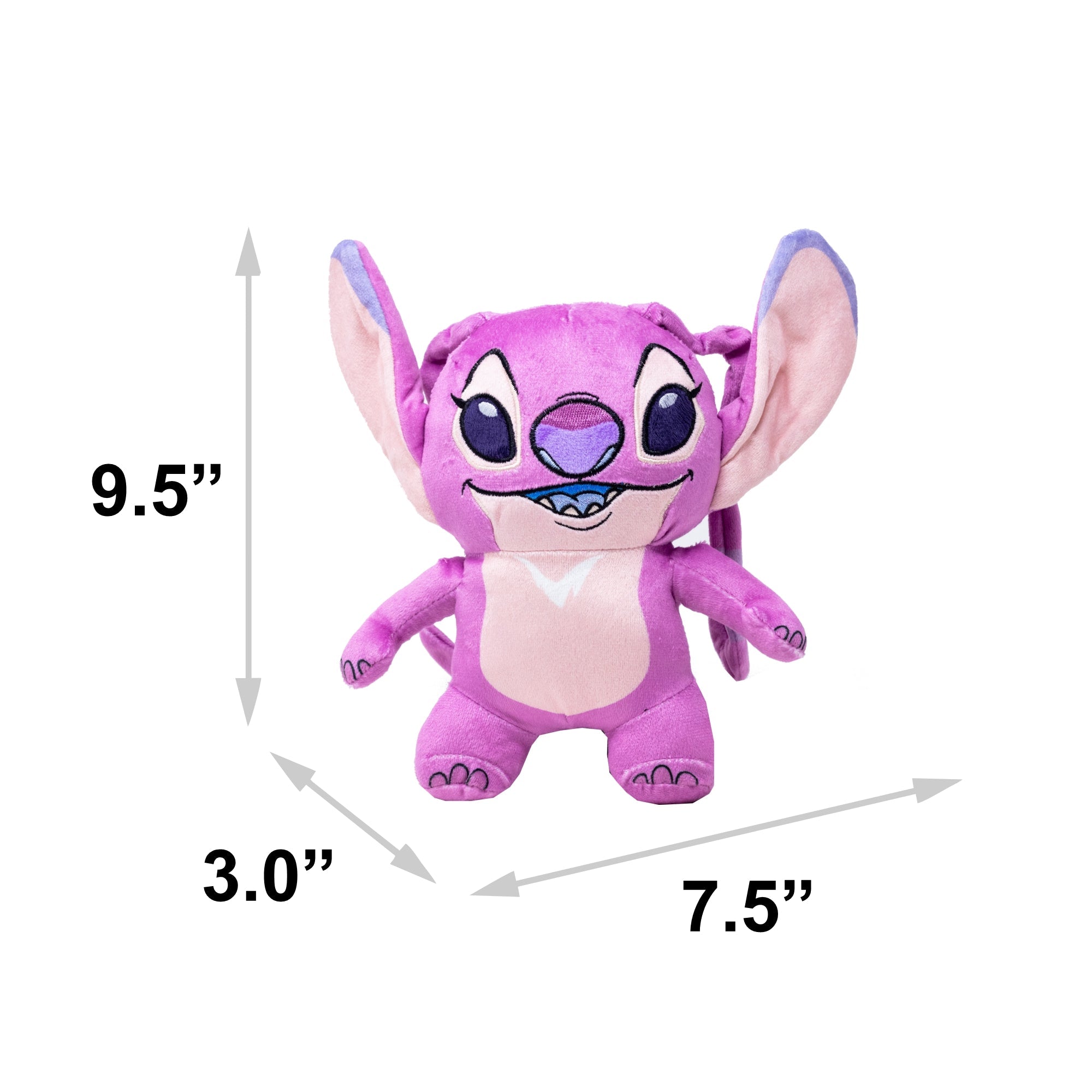 Dog Toy Squeaker Plush - Lilo and Stitch Angel Smiling Full Body Standing Pose