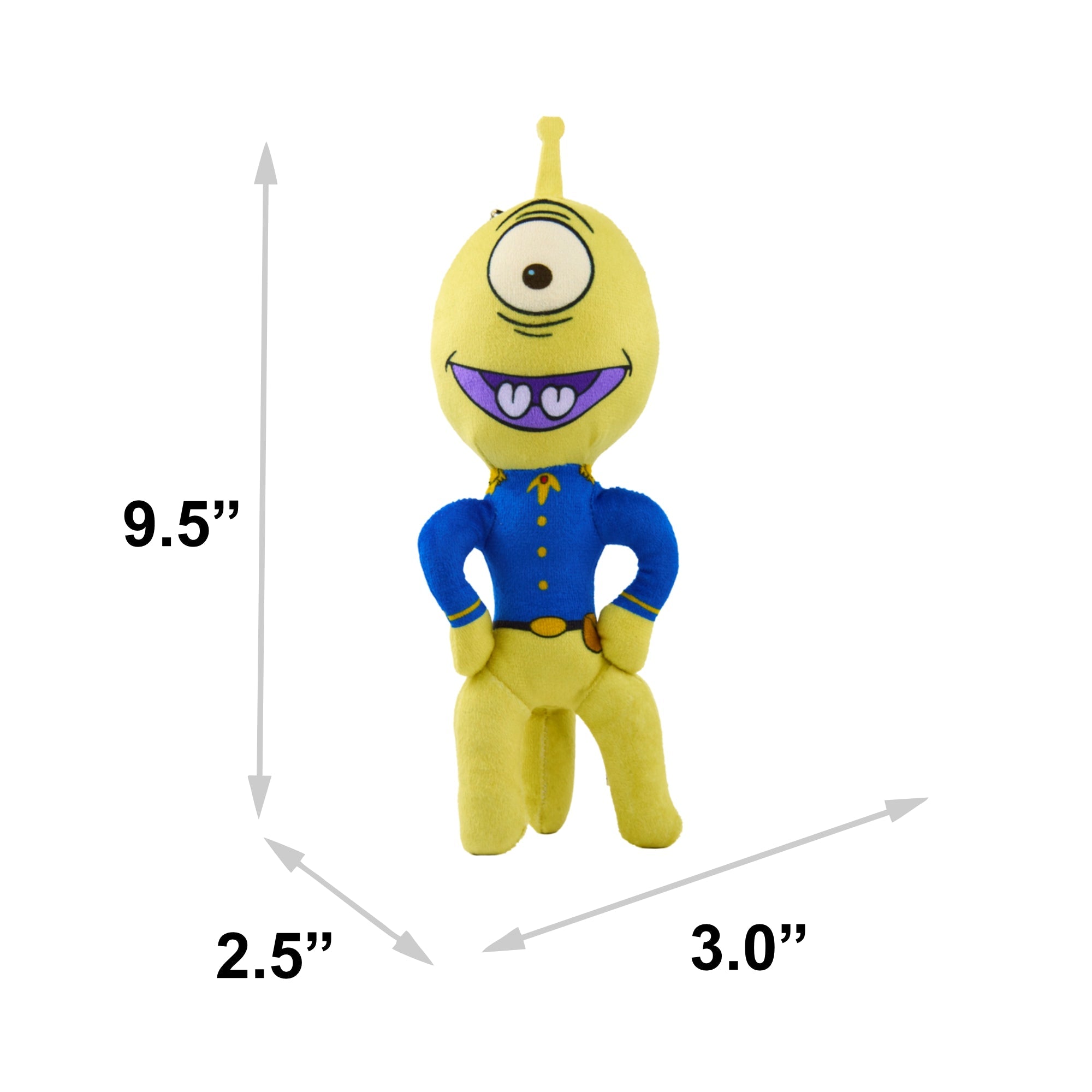 Dog Toy Squeaker Plush - Lilo and Stitch Pleakley Smiling Full Body Standing Pose