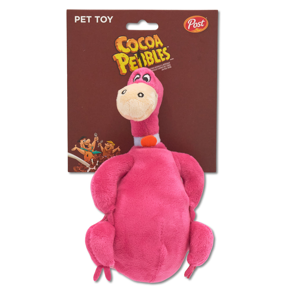 Dog Toy Squeaker Plush - Cocoa Pebbles The Flintstones Dino Dinosaur Full Body Pose
