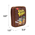 Load image into Gallery viewer, Dog Toy Squeaker Plush - Cocoa Pebbles Fred Flintstone and Barney Rubble Cereal Box Replica
