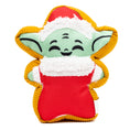 Load image into Gallery viewer, Dog Toy Squeaker Plush - Star Wars Holiday Grogu Santa Cookie Replica
