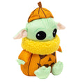Load image into Gallery viewer, Dog Toy Squeaker Plush - Star Wars Halloween Grogu Pumpkin Sitting Pose
