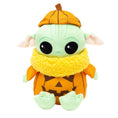 Load image into Gallery viewer, Dog Toy Squeaker Plush - Star Wars Halloween Grogu Pumpkin Sitting Pose
