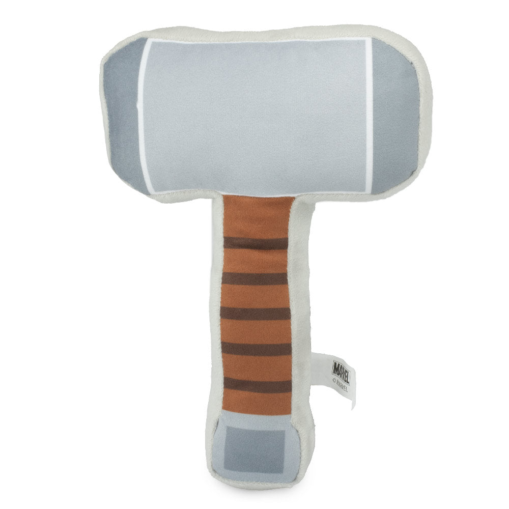 Dog Toy Squeaker Plush - Thor's Hammer Grays Browns 