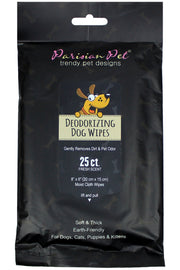 Parisian Pet 'Deodorizing Wipes' for Dogs & Cats - Convenient, Antibacterial, Fresh Scent, Eco-Friendly Pet Wipes