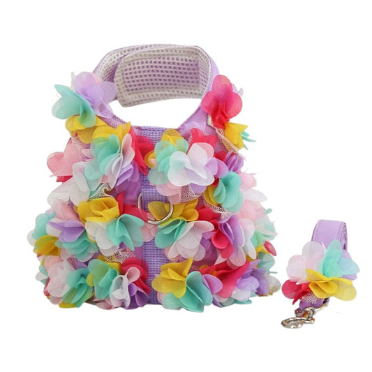 Dainty Flower Dog Harness & Leash Set - Southlake Paws