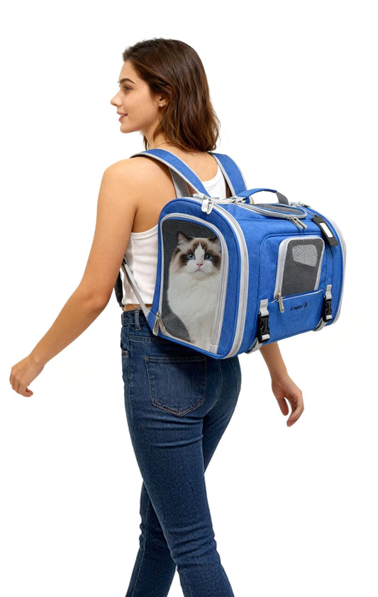 Mr. Peanut's Monterey Series Airline Compliant Horizontal Backpack Pet Carrier - Southlake Paws