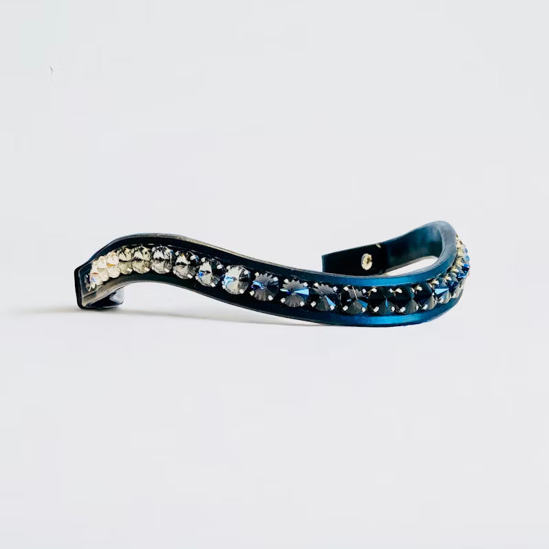 Delight Browband #2 – Jet, Graphite, Silver Night, Black Diamond & Crystal