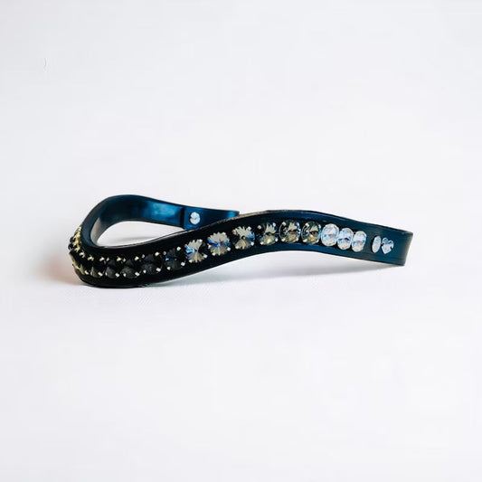 Delight Browband #2 – Jet, Graphite, Silver Night, Black Diamond & Crystal