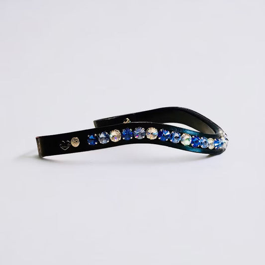 Delight Browband #4 – Sapphire, Light Sapphire & Crystal