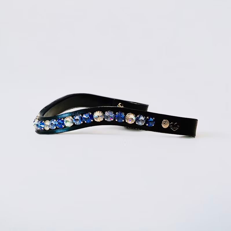 Delight Browband #4 – Sapphire, Light Sapphire & Crystal
