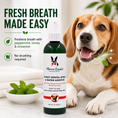 Load image into Gallery viewer, Southlake Paws Doggy Dental Spray & Water Additive in a spray bottle, with a beagle and mint leaves in the background.
