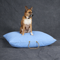 Load image into Gallery viewer, Dog Beds Premium Light Blue Waxed Cotton Canvas Dog Bed
